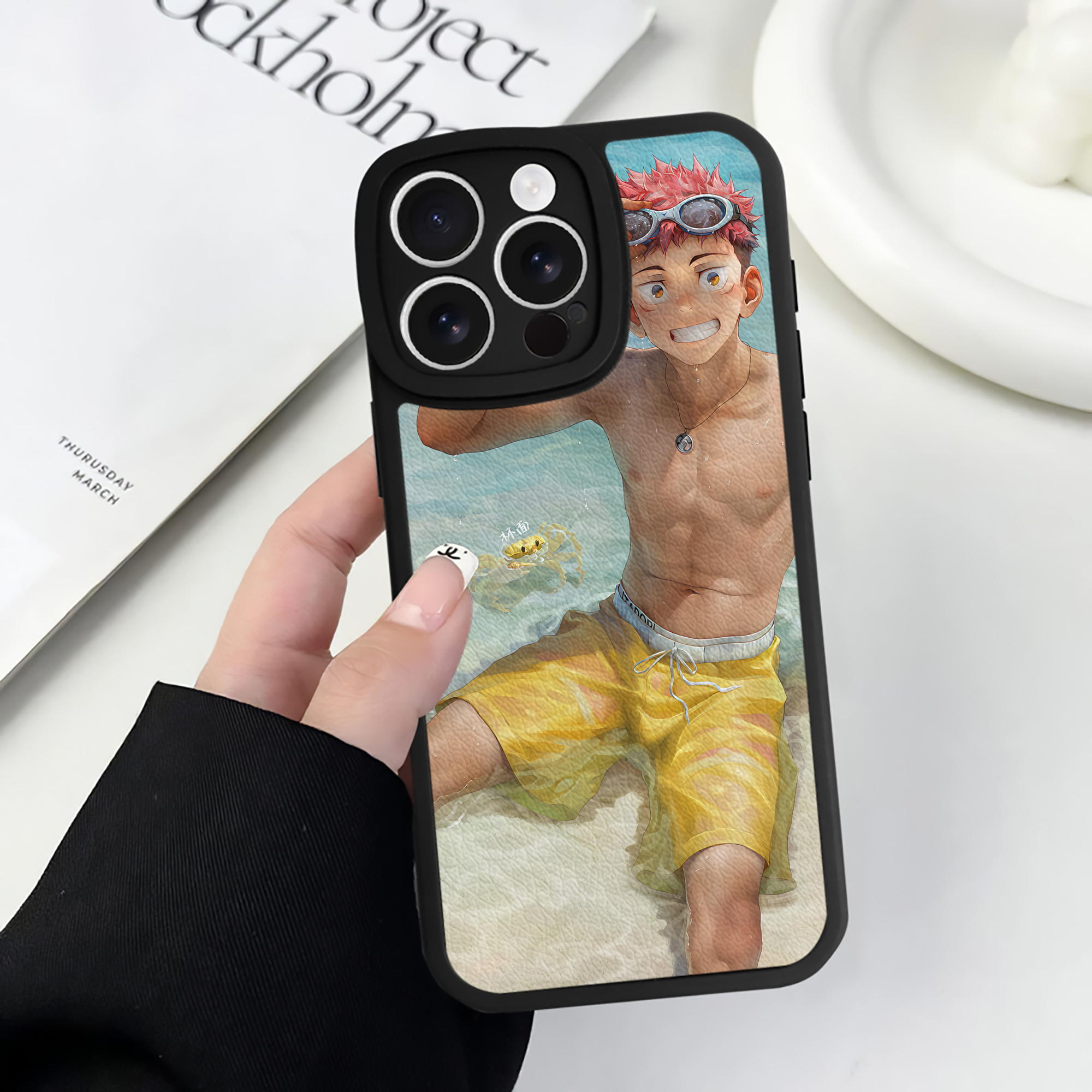 （画像用） 呪術廻戦 Jujutsu Kaisen 【iPhone 16シリーズ対応】シリコンスマホケース（レザー調） 材質：シリコン